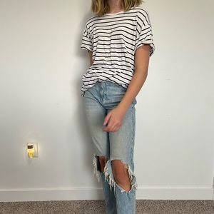 H&M Black and white stripped T-shirt - Medium